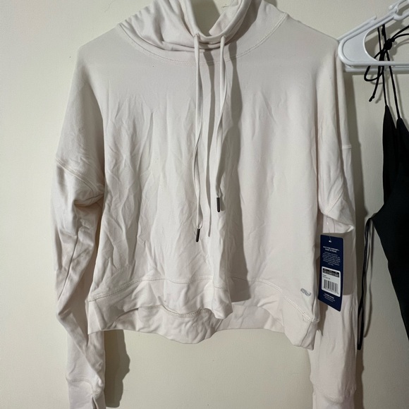 Marika Activewear - beige long sleeve slightly cropped top - Picture 1 of 10